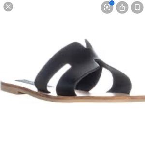 Steve Madden Greece Sandal in black leather